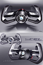 BMW 3.0 CSL Hommage R Concept  -  Olivier Pruvost的方向盘细节： 