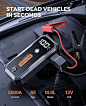 Amazon.com: BUTURE 5000A Car Battery Jump Starter (All Gas/10L Diesel) Smart Portable Car Jump Starter Battery Pack, 12V Safe Jump Box Car Jumper Starter with Extended Jumper Cables, Fast Charge, 160W DC, Lights : Everything Else