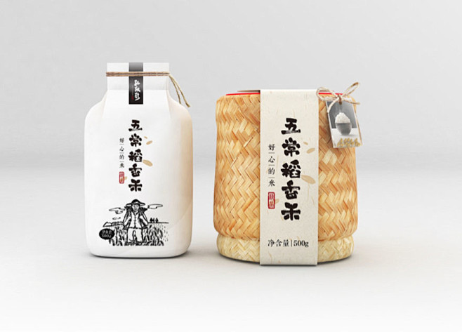 人情味稻——壹峰创新红秧歌五常大米包装提...