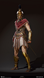 Alexios/Kassandra Outfit - Mercenary, Sabin Lalancette : This result was an excellent team effort in delivering an iconic outfit for the visual signature of the game.
Body, head, helmet, holster, sandals  - Sabin Lalancette
Hair - Stéphanie Chafe - https: