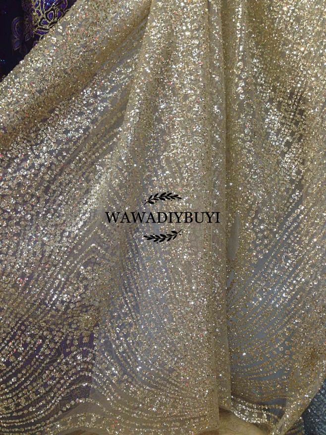 【现货】金色网纱渐变闪亮片烫片烫钻面料 ...