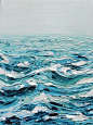Ocean / painting texture / painting / oil paint / painting detail / blue / ocean art