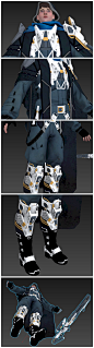 《运星一号》Ascendant One 角色：Paris 模型  运星一号角色3D模型贴图 欧美日韩科幻次世代PBR 游戏美术素材 带骨骼  CG原画参考设定 3dmax maya源文件