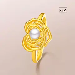 DR婚嫁黄金DR HEART系列心动玫瑰黄金女戒结婚戒指黄金足金WJ0134-tmall.com天猫