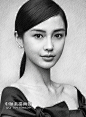 angelababy 杨颖素描肖像5