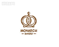 Monarch bakery君主面包店logo设计