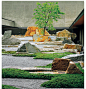 日本园林设计:日式枯山水景观花园 日式庭院景观园林禅宗图片素材-淘宝网