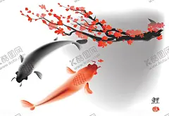 鲤鱼 【酷图网】鲤鱼,锦鲤,水墨鲤鱼,日式鲤鱼,手绘鲤鱼,手绘,荷花,蜻蜓,水墨画,年年有鱼,年年有余,插画,装饰画,背景设计,十字绣