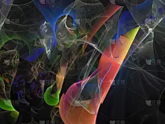 未来,分形,式样,抽象,数字化显示,活力,超现实主义的,计算机,几何形状,技术