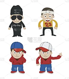 嘻哈,说唱音乐,说唱,歌手,现代,儿童,背景,人的脸部,绘画插图,卡通