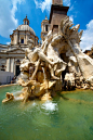 Fountain of the Four Rivers, Piazza Navona, Rome, Italy