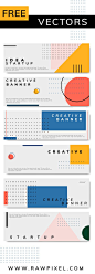 Download this cool set of Memphis design vector layouts, templates, posters, banners and many more mockups, vectors, illustrations, stock photos at rawpixel.com