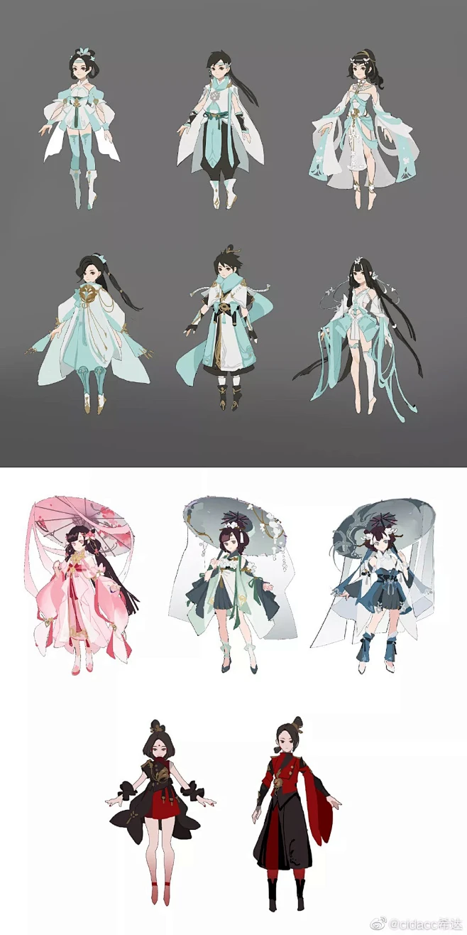 古风 角色服饰原画设计 绘画参考-花瓣网