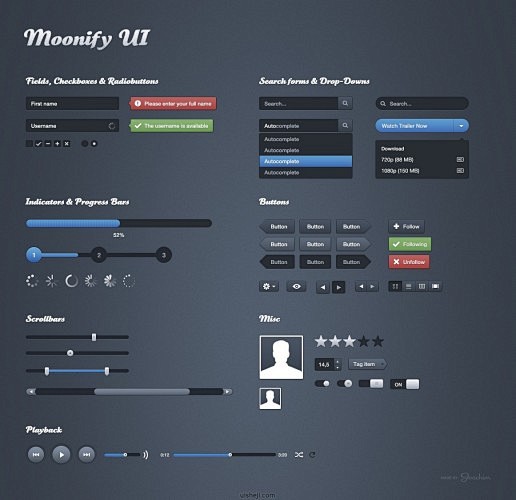 Moonify_psd源文件下载-UI设...