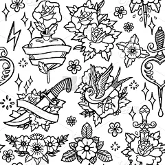 式样,插画,未成年学生,古典式,传统,纺织品,壁纸,爱,复古