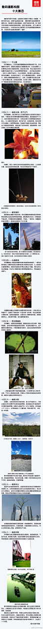 [初学者摄影构图十大禁忌] 