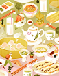 ILLUSTRATION  LeLabo Fragrance breakfast Food  china shanghai Liftstyle Picture book children illustration