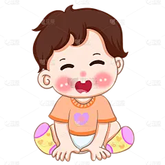 手绘-婴儿宝宝童趣萌娃人物插画2