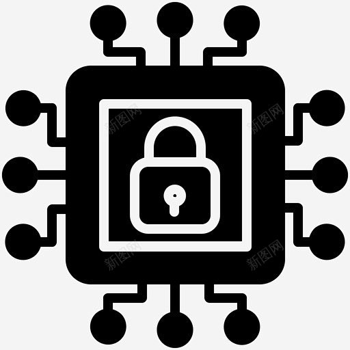 技术cpu锁高清素材 标识 页面网页 平...