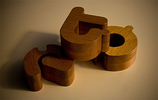 Handmade Wooden Typo...