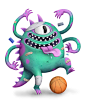 Monsters! : Digital illustrations of monsters for an upcoming line of kids products.