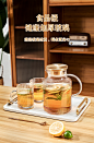 高级感玻璃杯喝水杯子带把手茶杯水壶套装客厅家庭待客用现代简约-tmall.com天猫