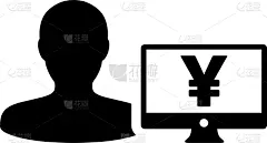 商务,人,侧面像,计算机图标,男性,头像,计算机,顾客,蜘蛛网,剪贴画
