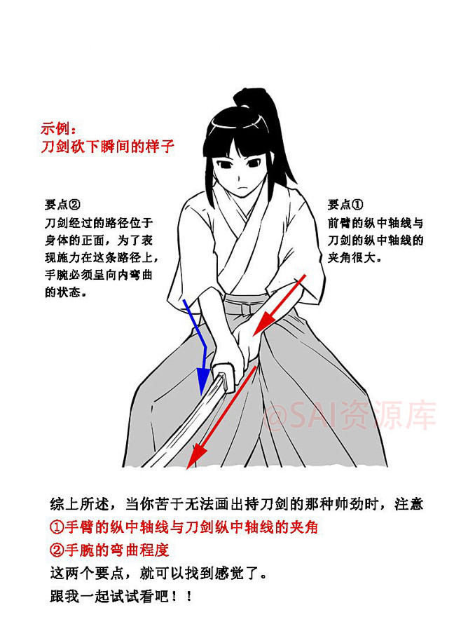 动漫人物的握刀姿势参考，对人物握武士刀的...