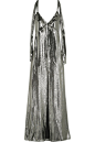 Saint Laurent - 真丝混纺金属丝礼服 : 银色真丝混纺金属丝面料
 套穿款
 75% 真丝，25% 涤纶；内衬材质：100% 真丝
 干洗
 产地：法国
《The EDIT 颇以为然》杂志推荐