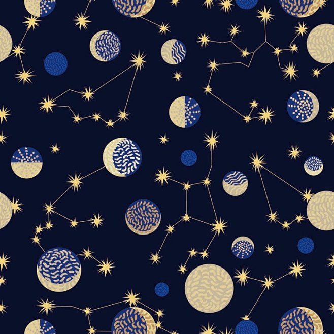 宇宙太空星空星系平铺背景底纹产品包装印刷...
