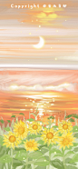 cr.微博@谷雨芽郁__220406_风景 油画棒 质感 手机壁纸