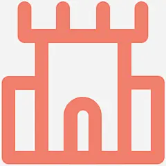 城堡建筑和家具加粗线条图标图标_88ICON https://88icon.com 城堡 建筑和家具加粗线条图标