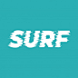 Surf lettering word.  . Premium Vector