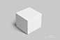 正方形立方体礼物盒礼品盒子正方形手册样机贴图模板 - 素材喵