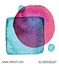 Abstract hand painted watercolor geometric figures. Background for cards or posters.