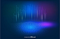 Technological falling particles dark background Free Vector