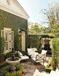 Outdoor courtyard. Designer: Ty Larkins. Photo: Thomas Loof. housebeautiful.com #courtyard