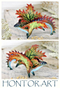Cute Fantasy Dragon miniatures by Evgeny Hontor. Dragon figurines from resin casting and velvet clay for home decorating. Painted and unpainted Animal Sculpture gifts for dragon lovers    #clayprojects #velvetclay