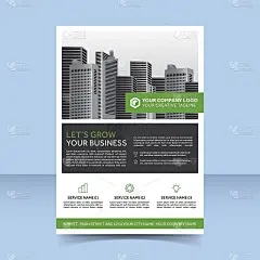 顾问传单帮助您的业务发展简单和现代的设计