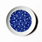 WOOKEN青花瓷陶瓷装饰盘子装饰画挂盘画框墙挂蓝色圆形瓷盘-淘宝网