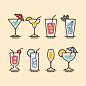 现代鸡尾酒合集矢量图