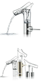 Countertop glass washbasin mixer AXOR STARCK V by HANSGROHE