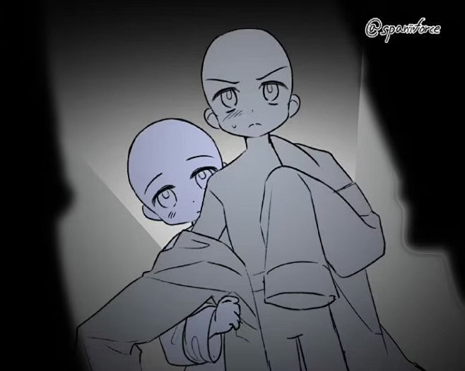 #绘画素材# 双人/多人构图参考