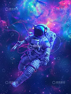 星河宇宙宇航员背景高清模板免费下载-趣麦麦图