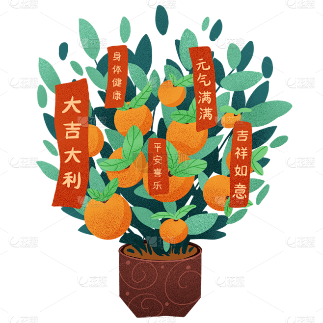 传统/新式节日主题-金桔树