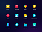 Color icon设计图-美叶