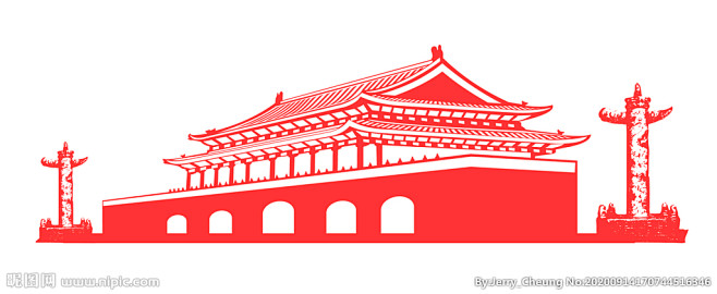 天安门矢量