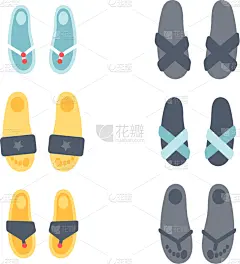 插画,设计师,凉拖鞋,分离着色,外衣,概念,鞋具,拖鞋,休闲,度假