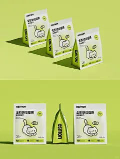 绿色系的猫粮包装设计 - 小红书