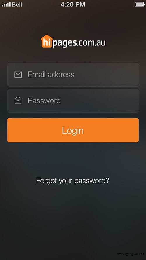 爱果果 » 经典的APP登录注册界面欣赏